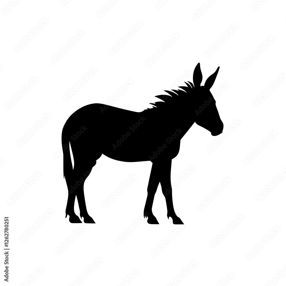 a donkey silhouette a donkey silhouette