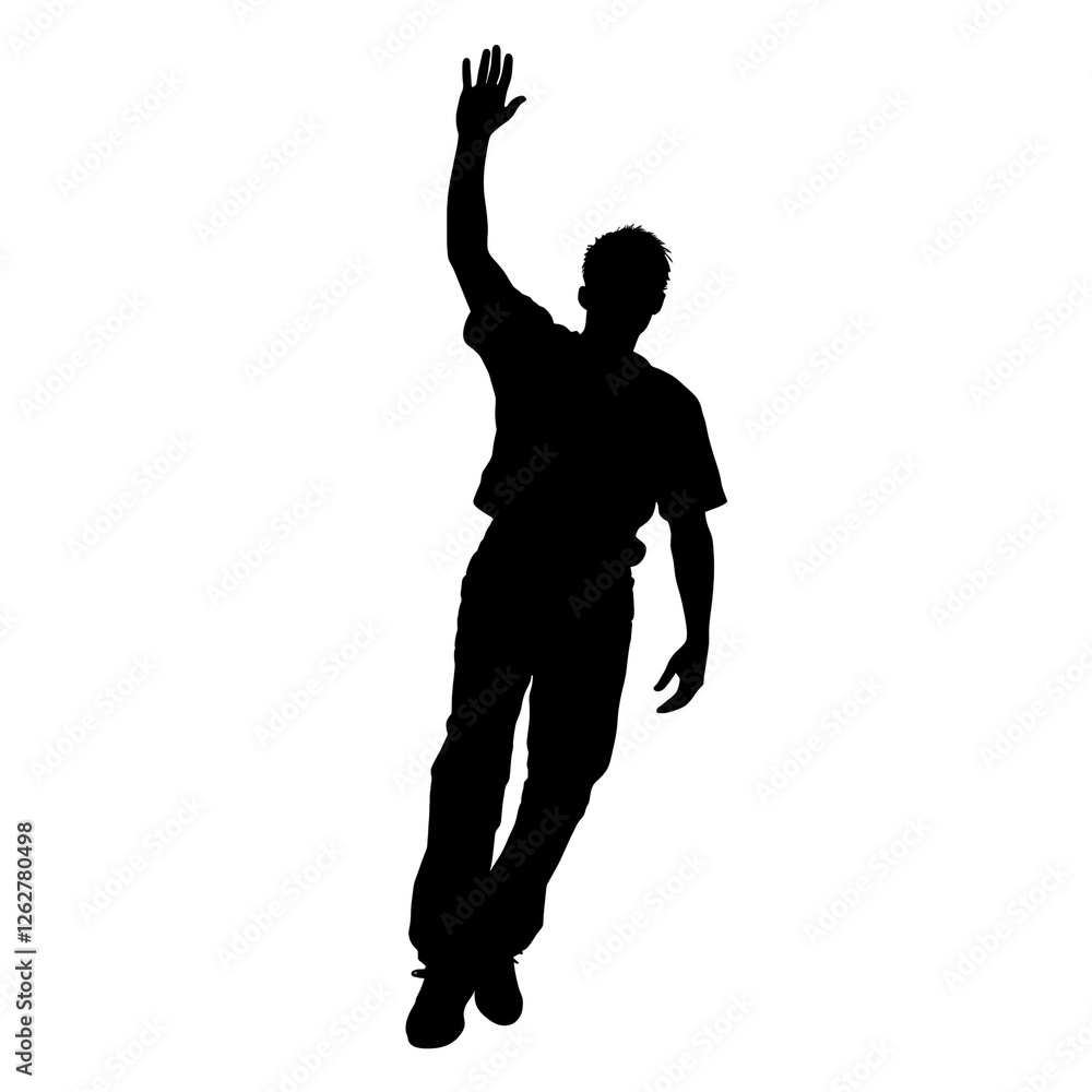 waving silhouette waving silhouette
