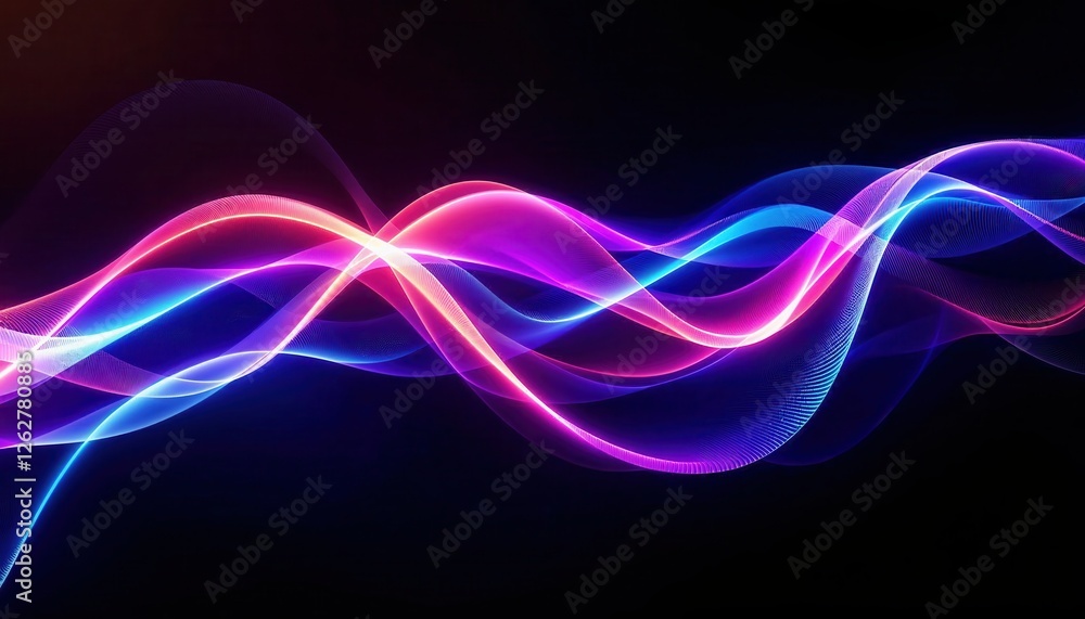Abstract Energetic Multicolored Wavy Lines Against A Dark Background
Abstract Energetic Multicolored Wavy Lines Against A Dark Background