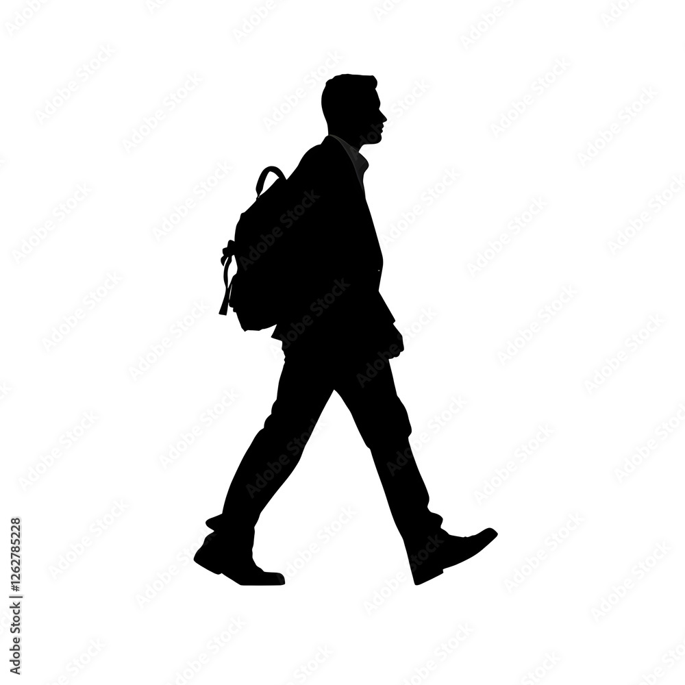 Fototapeta premium man walking silhouette