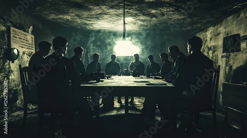 Secret Underground Gathering of Conspirators