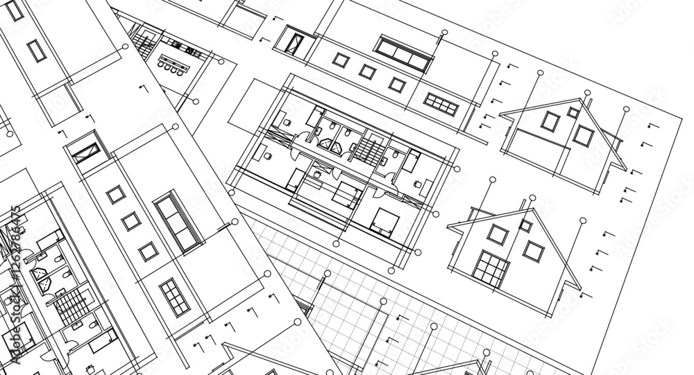 residential architecture sketch project plan concept residential architecture sketch project plan concept