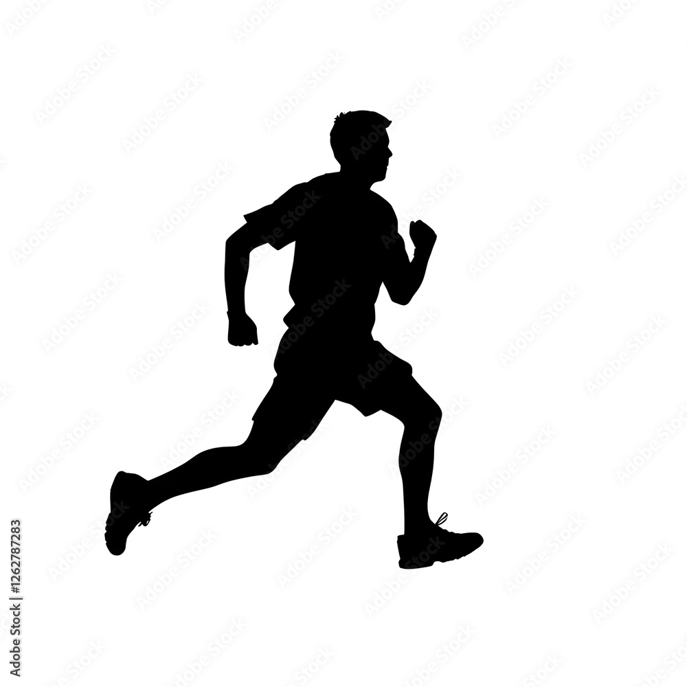 Obraz premium running man silhouette