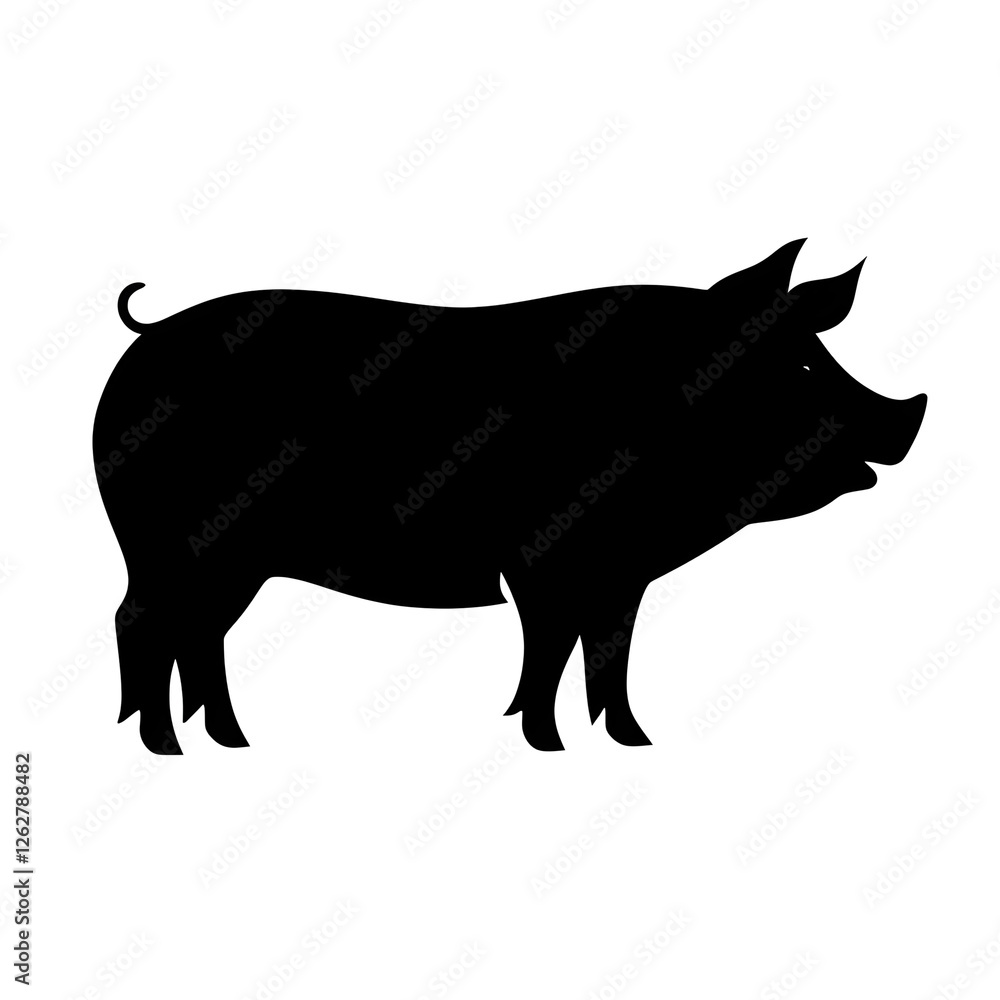 Fototapeta premium swine silhouette