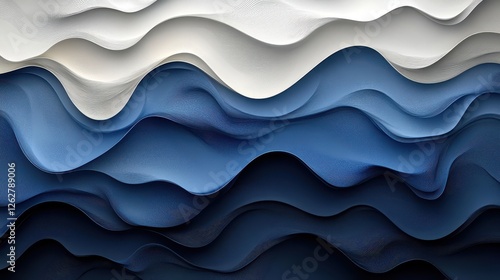 Abstract navy blue and white wave pattern background