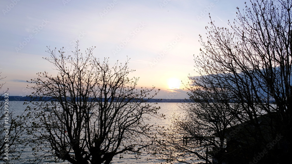 Sonnenuntergang am Ammersee