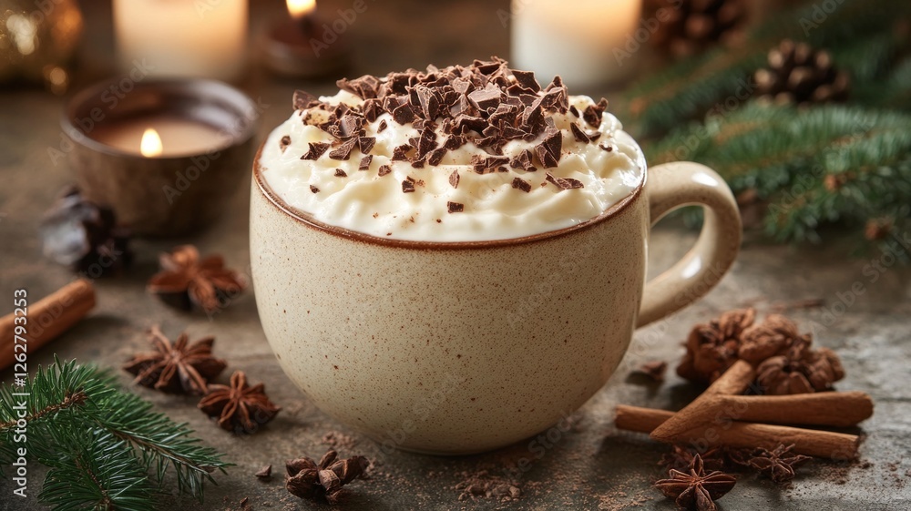 Warm and Cozy Hot Chocolate with Whipped Cream and Chocolate Shavings Warm and Cozy Hot Chocolate with Whipped Cream and Chocolate Shavings