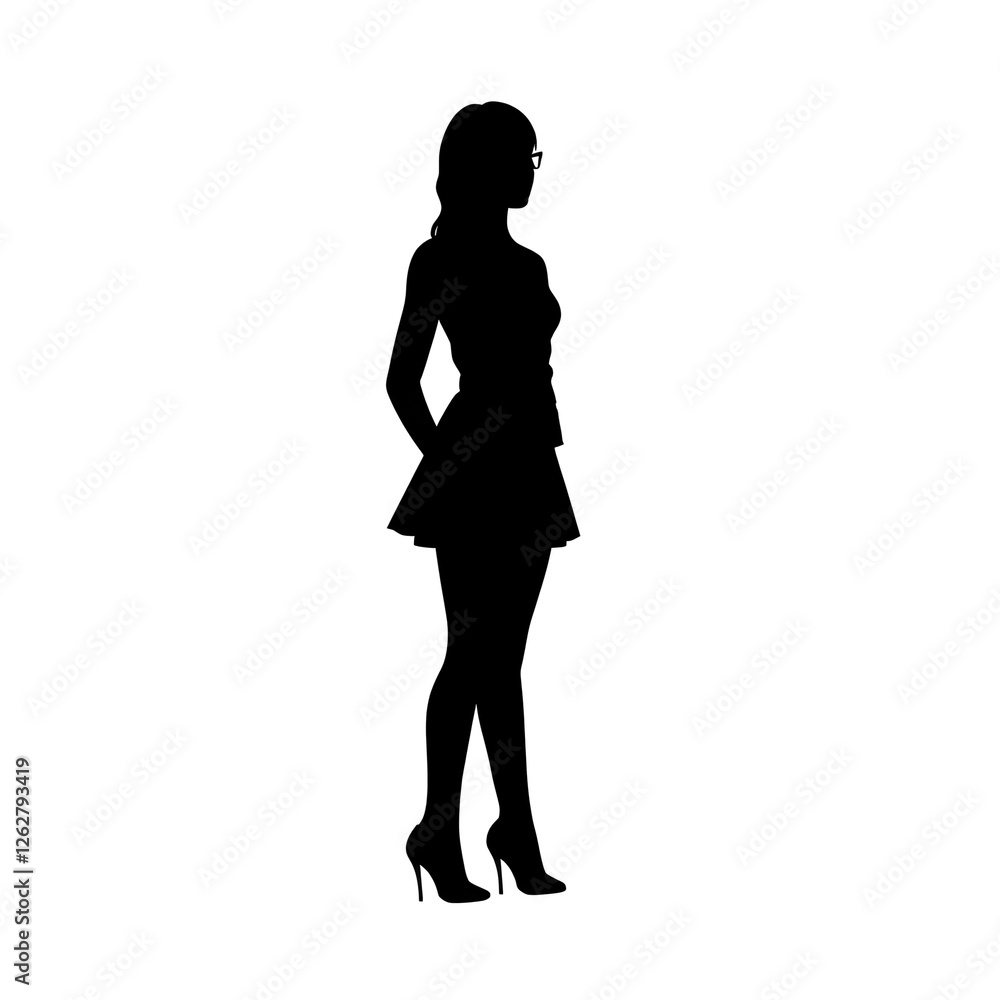 woman standing silhouette woman standing silhouette