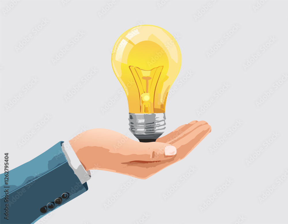 Innovation and energy concept of hand hold a light bulb Innovation and energy concept of hand hold a light bulb