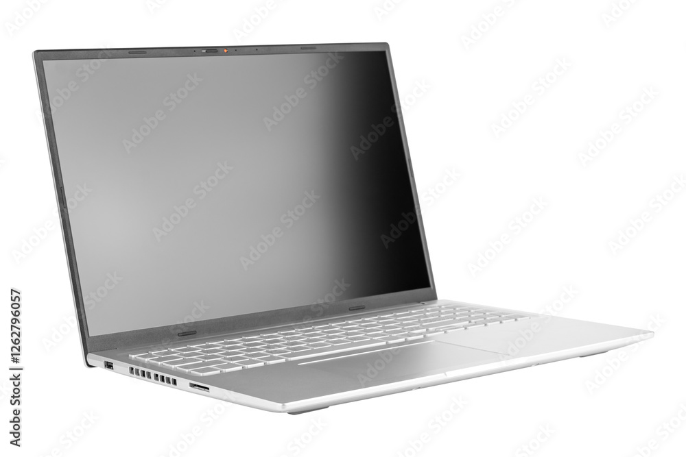laptop, notebook with blank screen, isolated from background laptop, notebook with blank screen, isolated from background