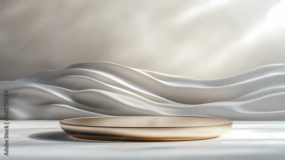Elegant Golden Platform 3D Render Elegant Golden Platform 3D Render