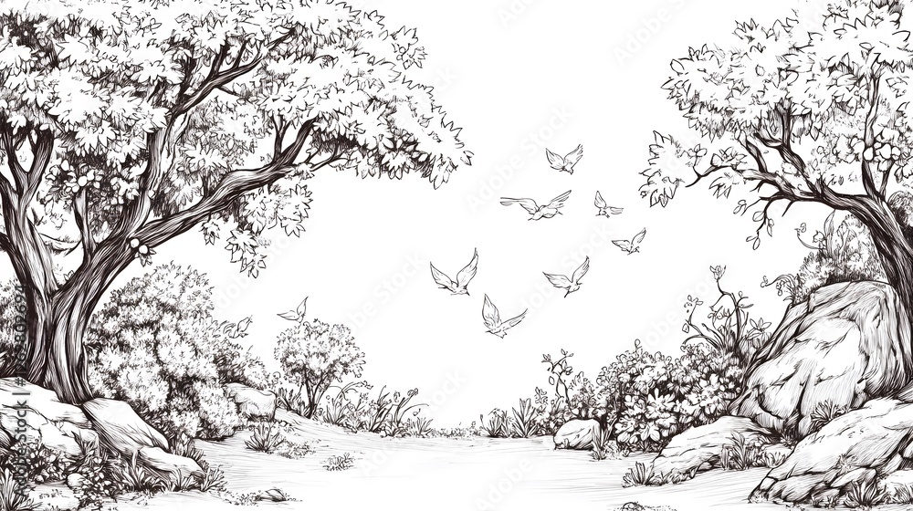 Tranquil Garden Scene