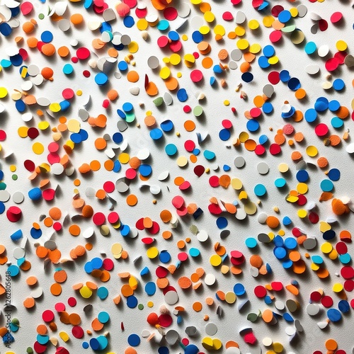 Colorful abstract background with beads and confetti pattern for celebration and party vibes