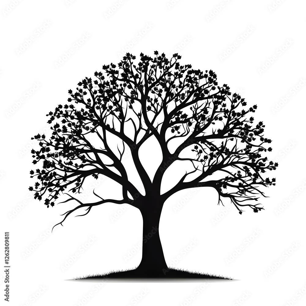 Obraz premium simple tree silhouette