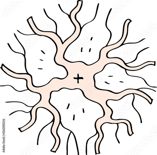 decoration hand drawn cartoon top view of tree illustration for landscape and architecture design.