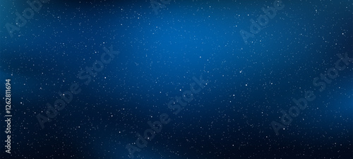 A deep blue night sky background with stars. Dark blue Starry sky background, minimalist style. space stars vector illustration.