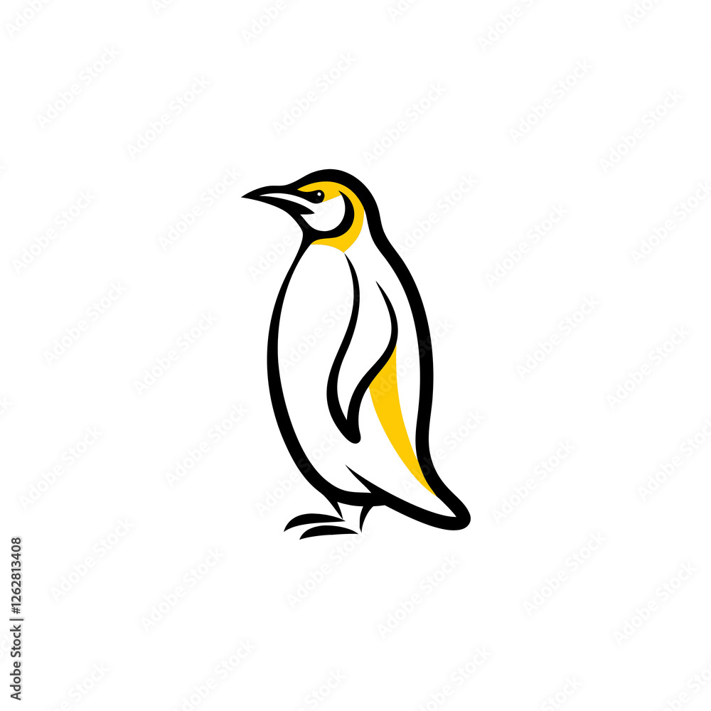 Obraz premium penguin doodle on transparent background 