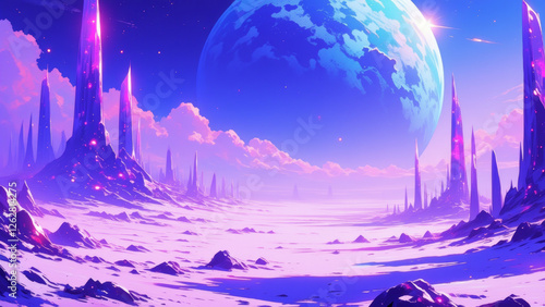 Wallpaper Mural anime wallpaper surreal illustration background.. Torontodigital.ca