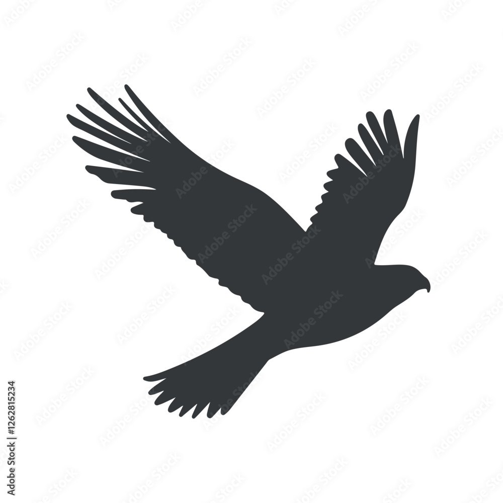 Fototapeta premium Falcon silhouette vector illustration