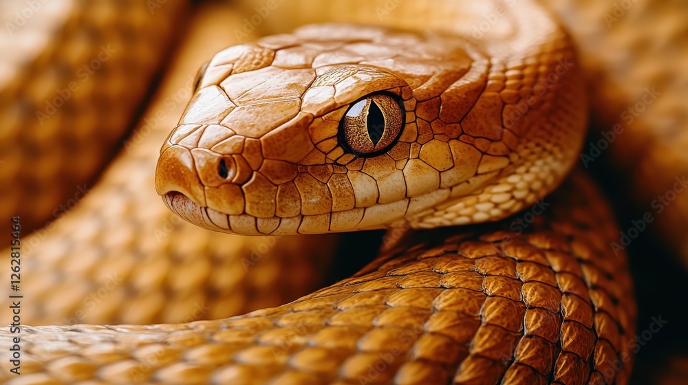 Close up of a Golden Brown Snake Reptile Scales Texture Wild Animal Detail Close up of a Golden Brown Snake Reptile Scales Texture Wild Animal Detail