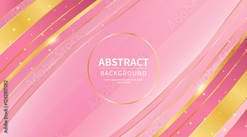 Luxurious pink wavy line abstract background with glittery decorative wavy line background for invitations, certificates, award nominations and covers