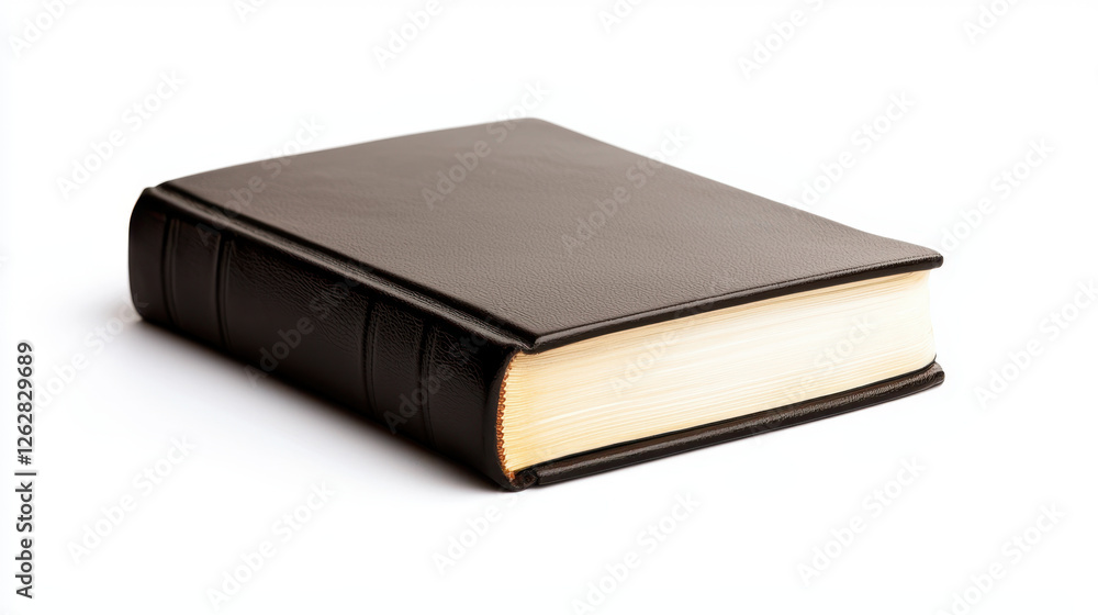 leather covered book with smooth spine and golden edges leather covered book with smooth spine and golden edges