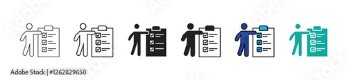 clipboard task list document icon with checkmark vector business plan checklist assessment progress signs illustration for web and app