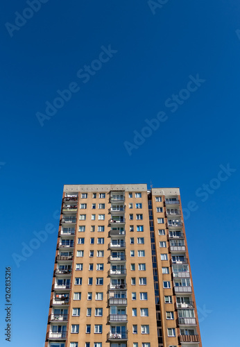 Obraz na płótnie Great Panel type of apartment building in Goclaw area of Warsaw, Poland w salonie
