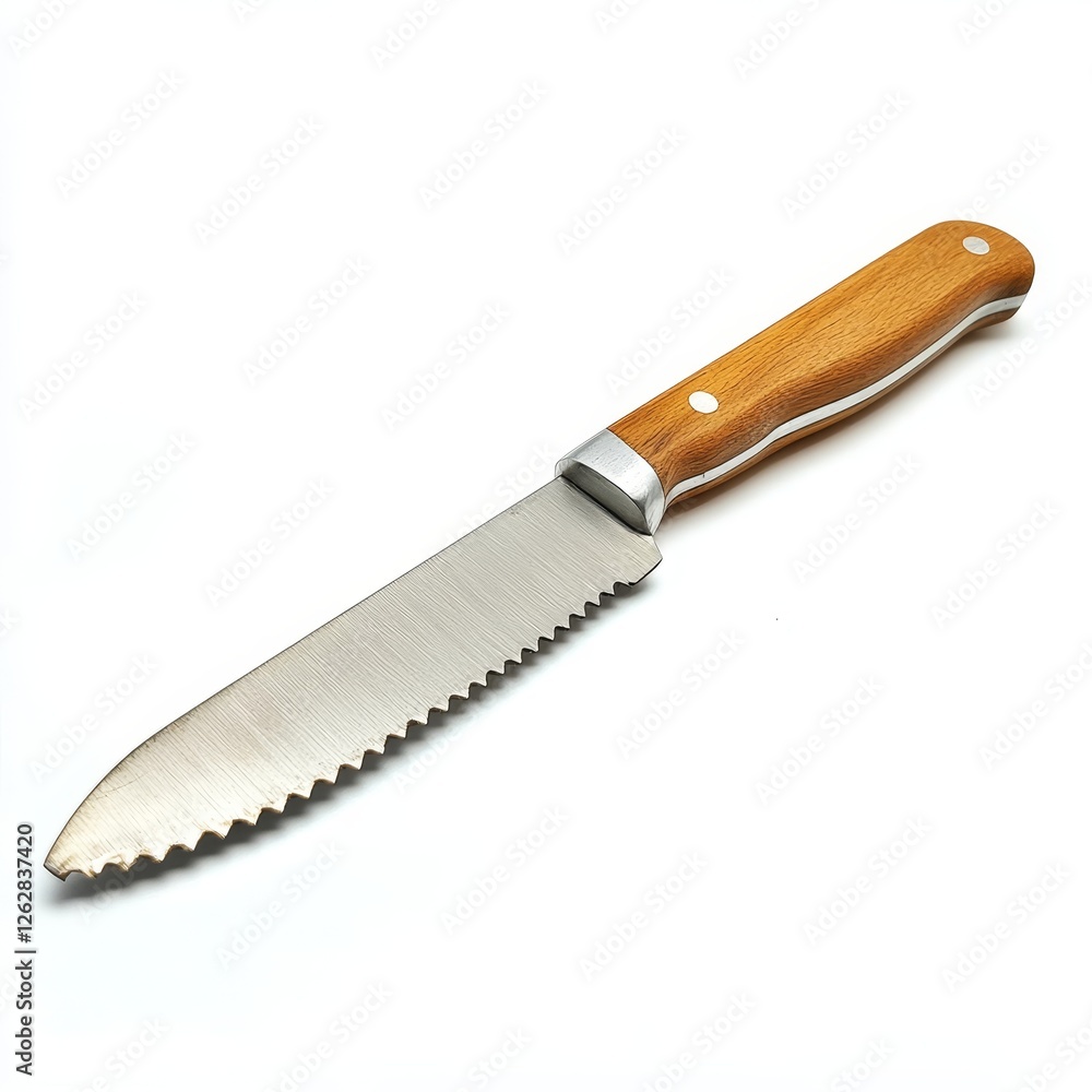 Elegant Bread Knife with Wooden Handle Elegant Bread Knife with Wooden Handle