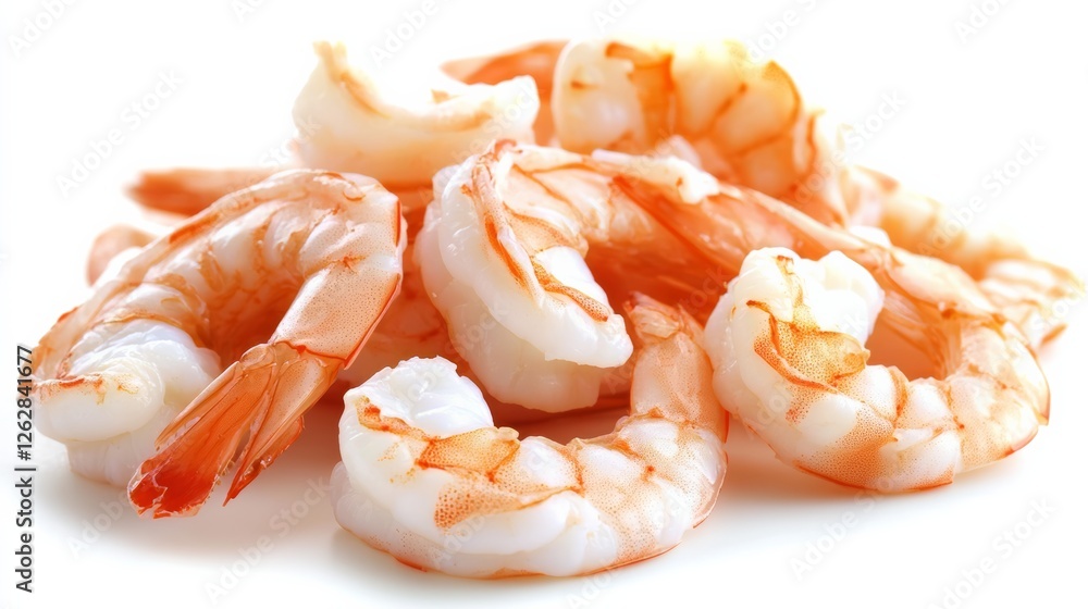 Raw shrimp isolated on a white background Raw shrimp isolated on a white background