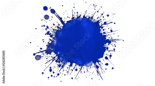 a blue explosion in a dark background PNG image, PNG file, Generative art.