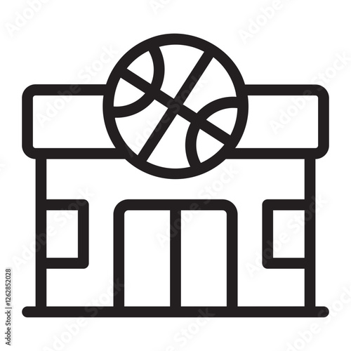 Sport Centre line icon
