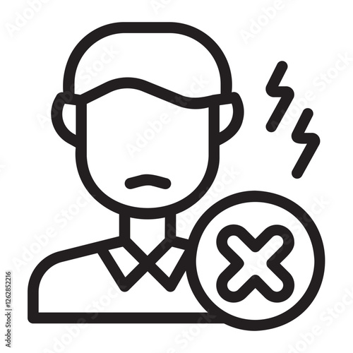 Expulsion  line icon