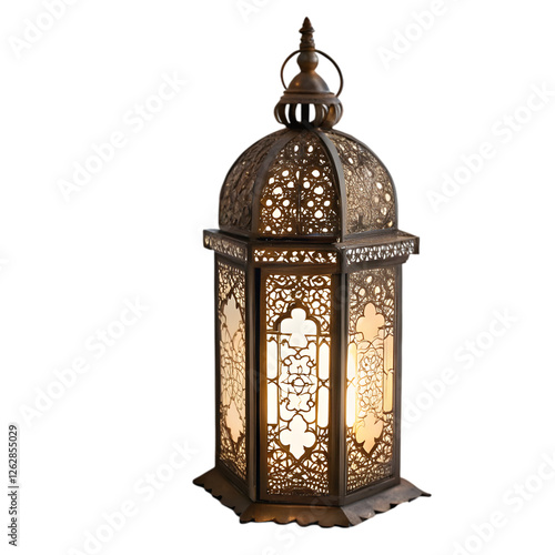 arabesque lantern on transparent background