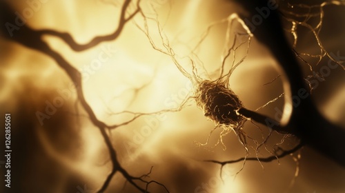 Close-up of decaying single cell with visible disintegration, contrasting with surrounding healthy cells, highlighting cellular biology concepts of life and death.