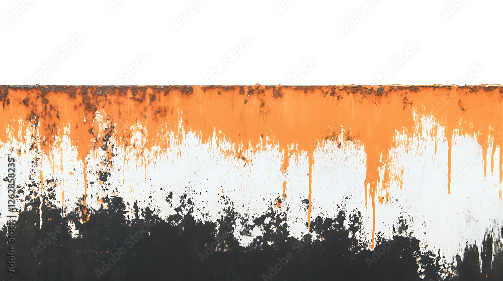 Fototapeta premium a rusty wall with orange paint on it PNG image, PNG file, Generative art.