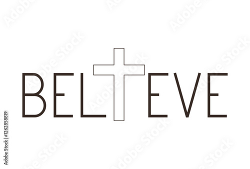 Believe Cross Logo