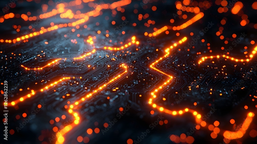 Conceptual Quantum Circuit Glowing with Radiant Pathways Symbolizing Infinite Computational Possibilities Conceptual Quantum Circuit Glowing with Radiant Pathways Symbolizing Infinite Computational Possibilities