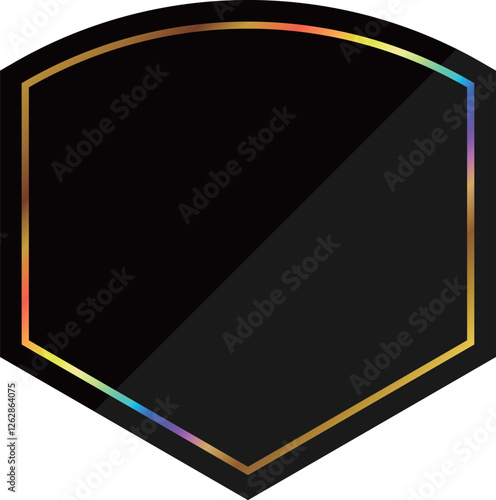 高級感のあるフレーム　ブラック＆レインボーゴールド