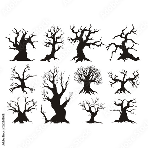 Simple and Elegant Tree Vector Illustration in a Minimalist Style, Representing Nature and Growth