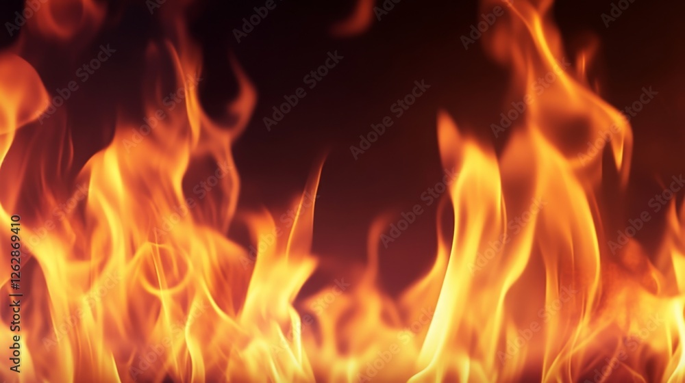 Vibrant flames dancing against a dark background, creating an intense and dynamic atmosphere Vibrant flames dancing against a dark background, creating an intense and dynamic atmosphere
