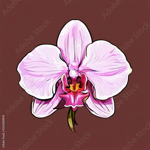 an AI Image Generator, Beautiful Pink Orchid Blossom