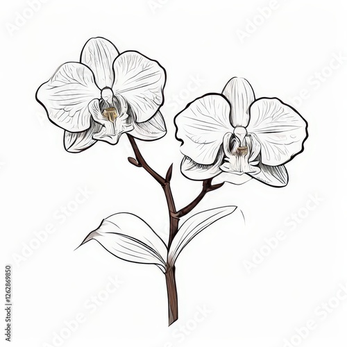 an AI Image Generator, Beautiful Pink Orchid Blossom