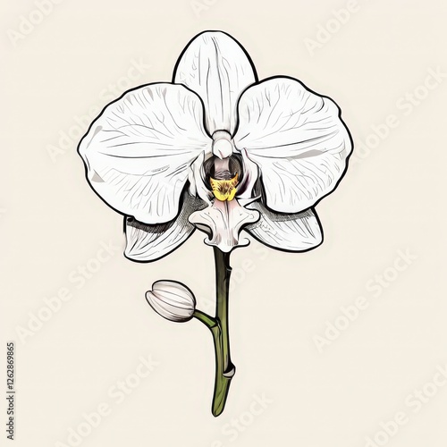 an AI Image Generator, Beautiful Pink Orchid Blossom