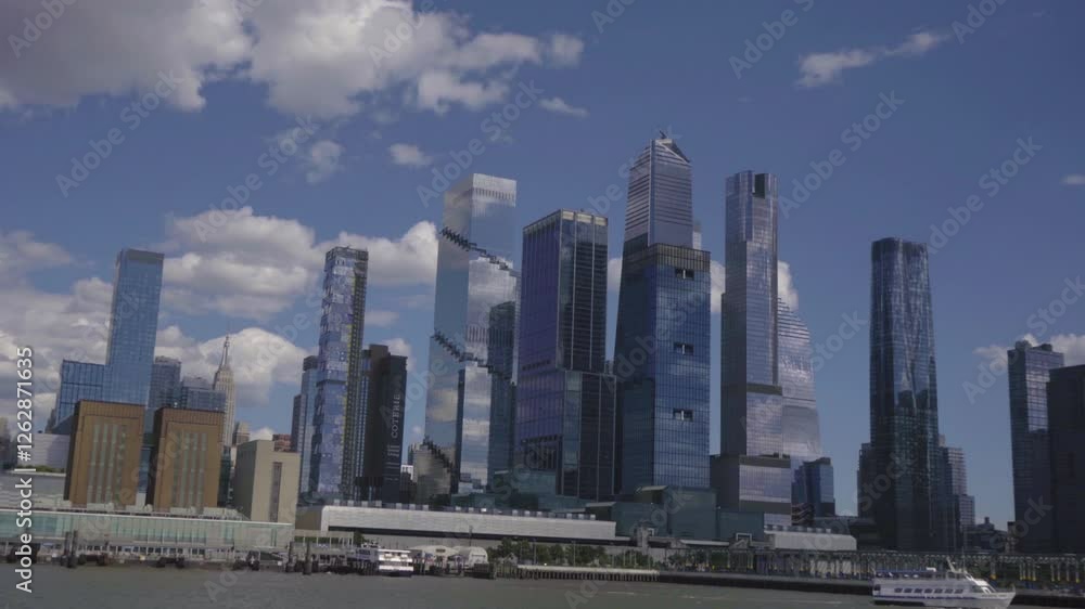 New York City from the Hudson river New York City from the Hudson river