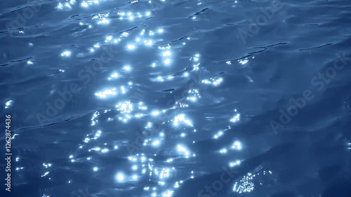 abstract background with blue water slow motion lights reflections