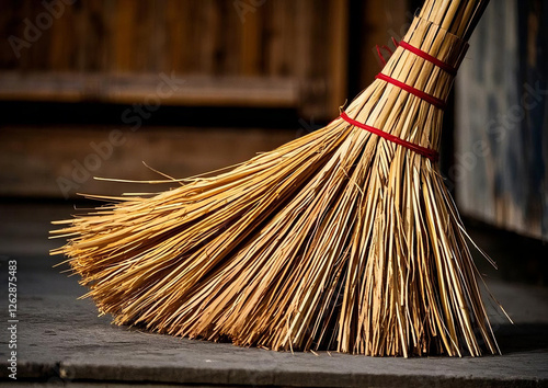 The Walis Tambo (whisk broom) of the Philippines; traditional, cultural icon of the Philippines photo