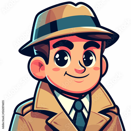  Detective in a trench coat and hat