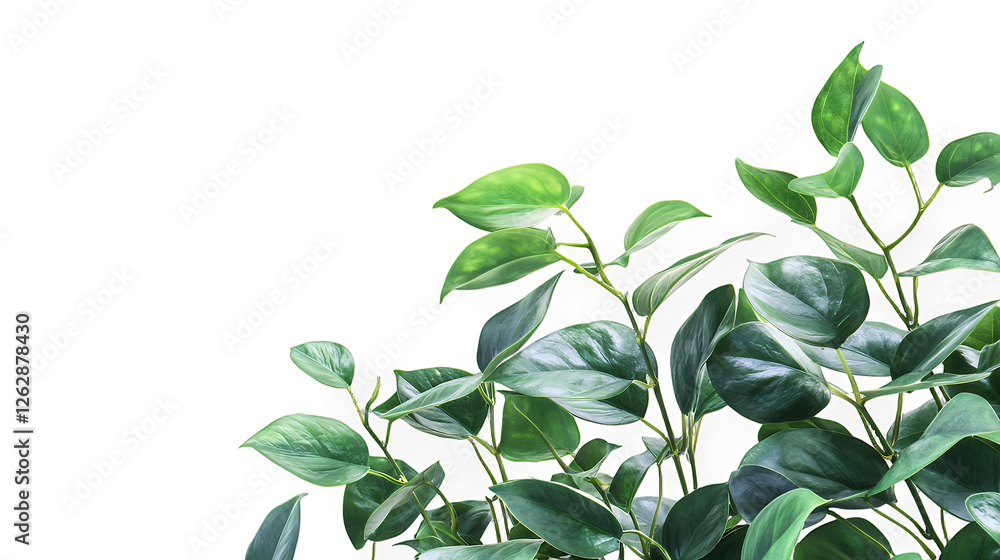 Fototapeta premium a green leafy plant on a transparent background, PNG image, PNG file, Generative art.