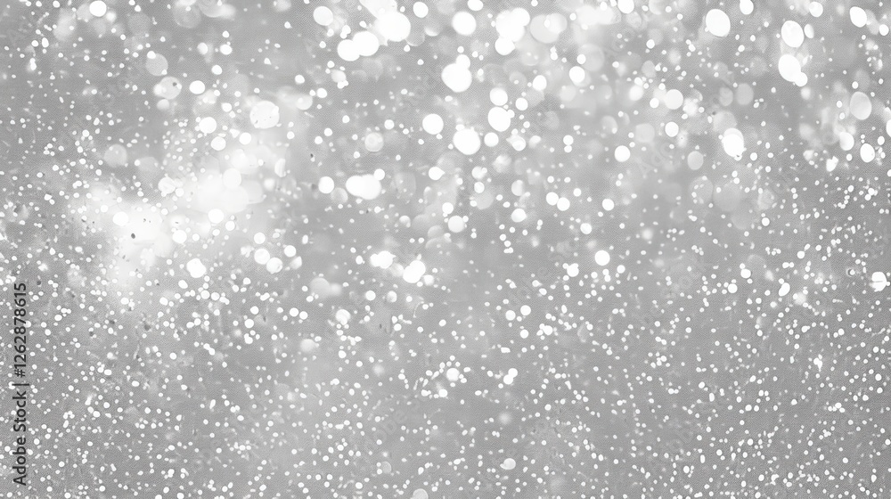 A shimmering backdrop of soft, white particles creates a dreamy, ethereal atmosphere, evoking feelings of magic and wonder.